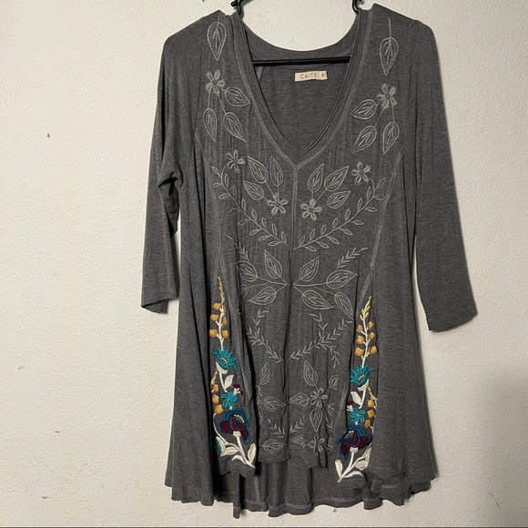 Caite Anthropology Embroided Tunic Top - Picture 1 of 7